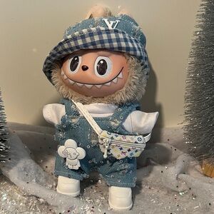 5pc LV denim Labubu outfit doll not included